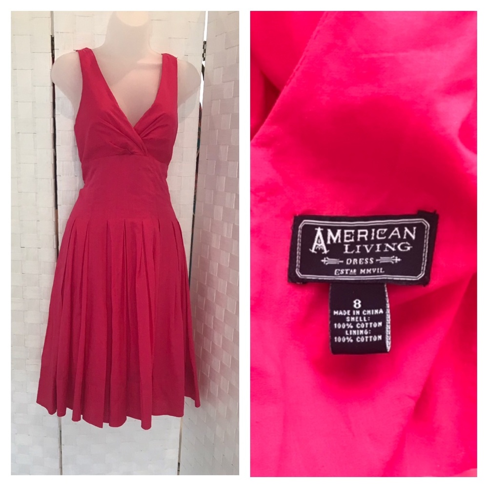 Pink sleeveless dress American Living Sz 8